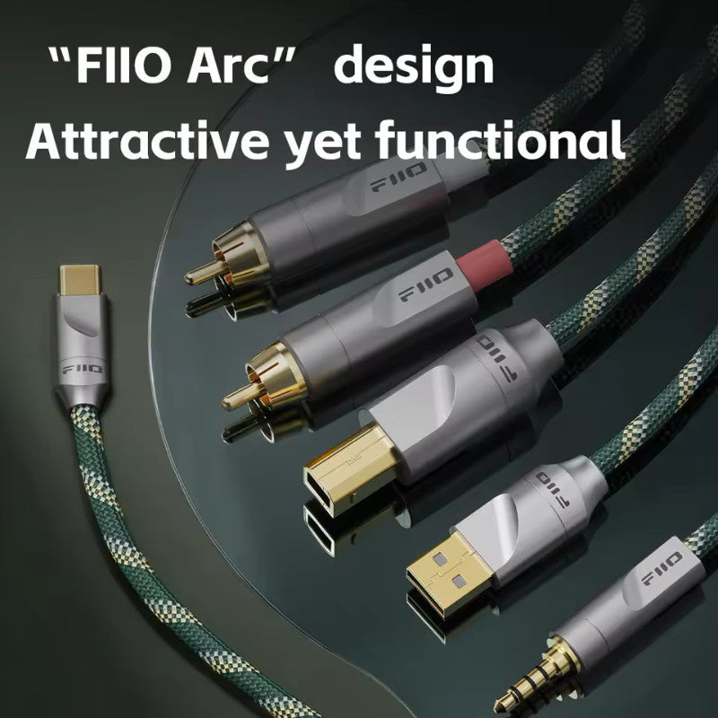FiiO LINK, HiFi Audio Cable: Silver-Plated Monocrystalline Copper with Dual-Layer Shielding (FiiO LINK Cable)