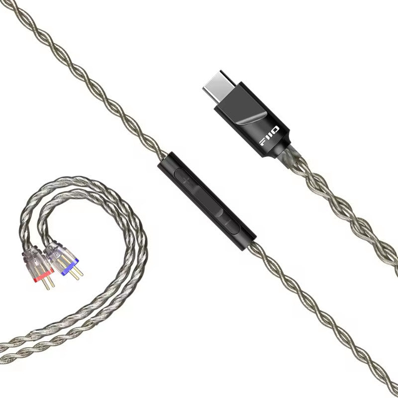 FiiO LS-TC2, Replacement Cable: Type C HiFi Digital Audio Decoding 8-Band PEQ Upgrade Cable (LSTC2)