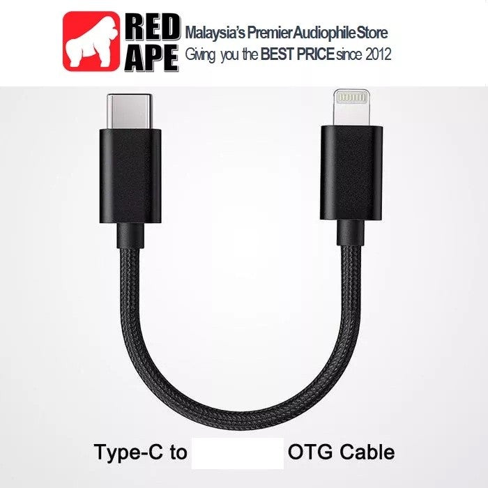 Fiio LT-LT1,Type-C to LT OTG Cable: to Connect BTR5 BTR3K Q3 Q5S-TC Cable (LTLT1, LT LT1)
