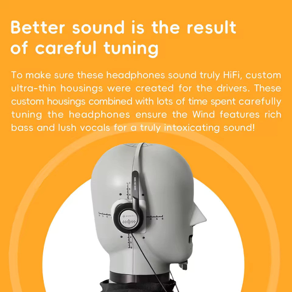 Snow Sky Wind: 3.5mm On-Ear Headphones with Microphone, 40mm Drivers, HiFi Sound for Recording and Gaming (FiiO Wind)
