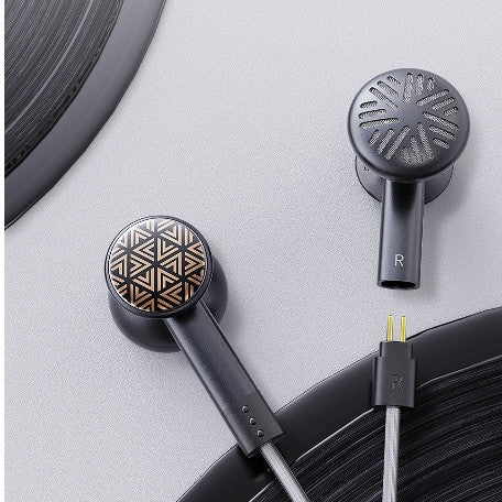 FiiO FF3S, Detachable Flat Buds Earbuds: “Drum” Type Dual-Cavity Wired Earphones (FF3S)