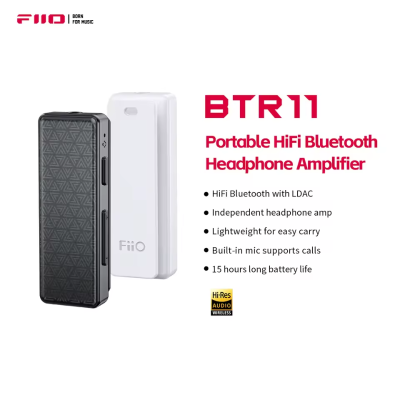 FiiO BTR11, Dongle DAC and Amplifier: Bluetooth 5.3 Receiver LDAC Hi-Fi BES2700 Chip 15-Hour Battery Dongle DAC/AMP