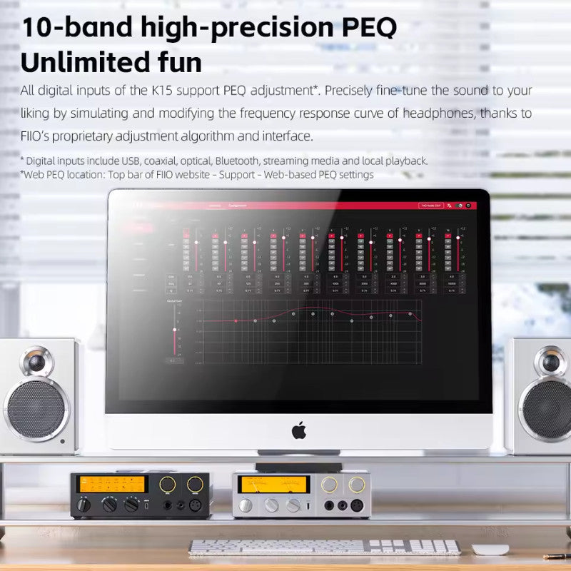 FiiO K15, Desktop DAC and Amplifier: Dual High-end AKM DAC AK4497S Balanced Audio System DAC/AMP (K 15)