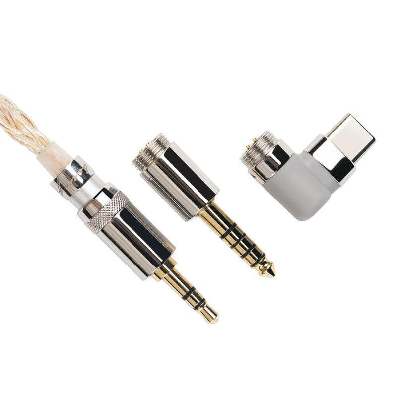 FiiO LC-RE Pro 2025, Upgrade Cable: Gold-Silver-Copper Hybrid MMCX Interchangeable Plug 3.5mm 4.4mm Type C (LCRE Pro)