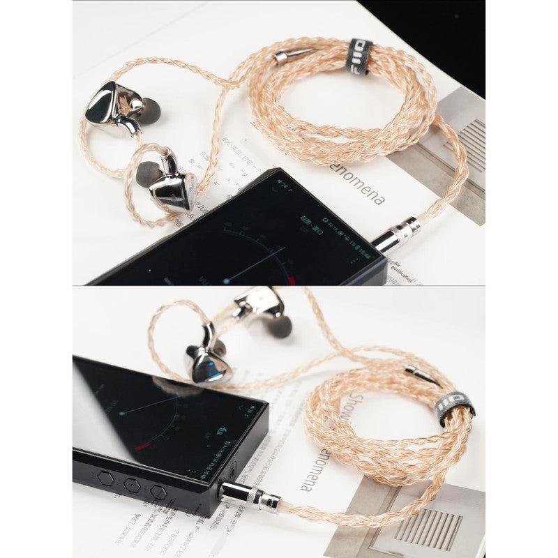 FiiO LC-RE Pro 2025, Upgrade Cable: Gold-Silver-Copper Hybrid MMCX Interchangeable Plug 3.5mm 4.4mm Type C (LCRE Pro)