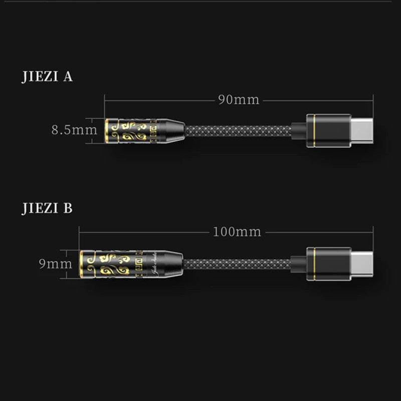 FiiO JadeAudio JIEZI, DAC and Amplifier: Dongle 3.5mm / 4.4mm Portable Hi-Res DAC/AMP with 10-Band PEQ (JIE ZI)