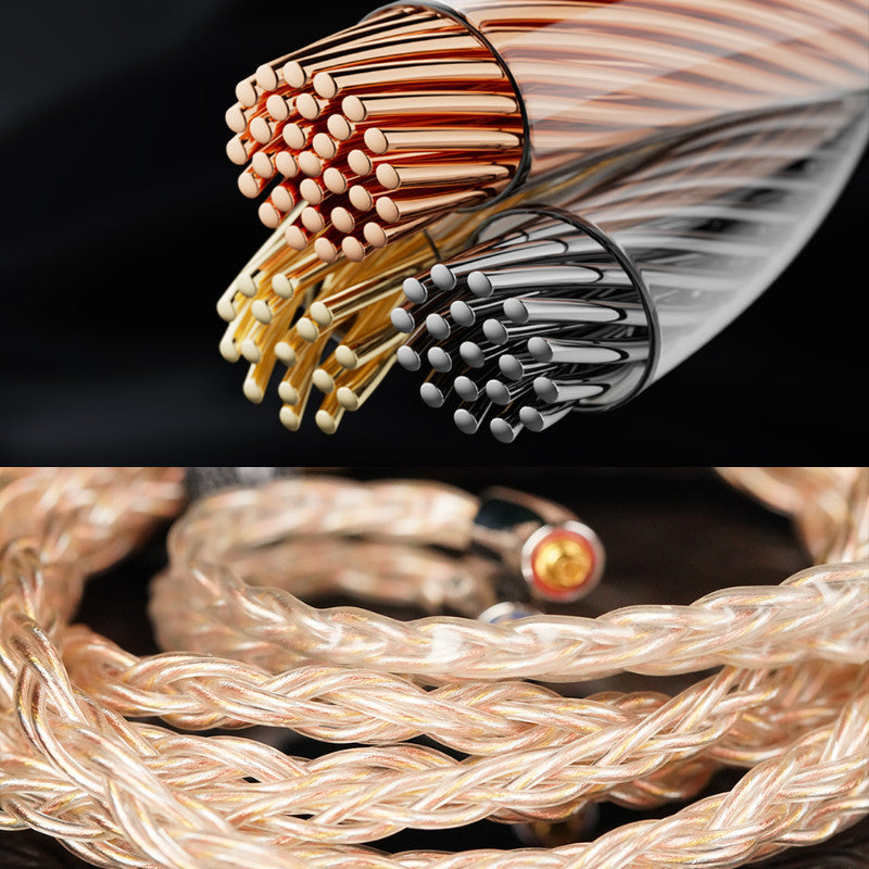 FiiO LC-RE Pro 2025, Upgrade Cable: Gold-Silver-Copper Hybrid MMCX Interchangeable Plug 3.5mm 4.4mm Type C (LCRE Pro)