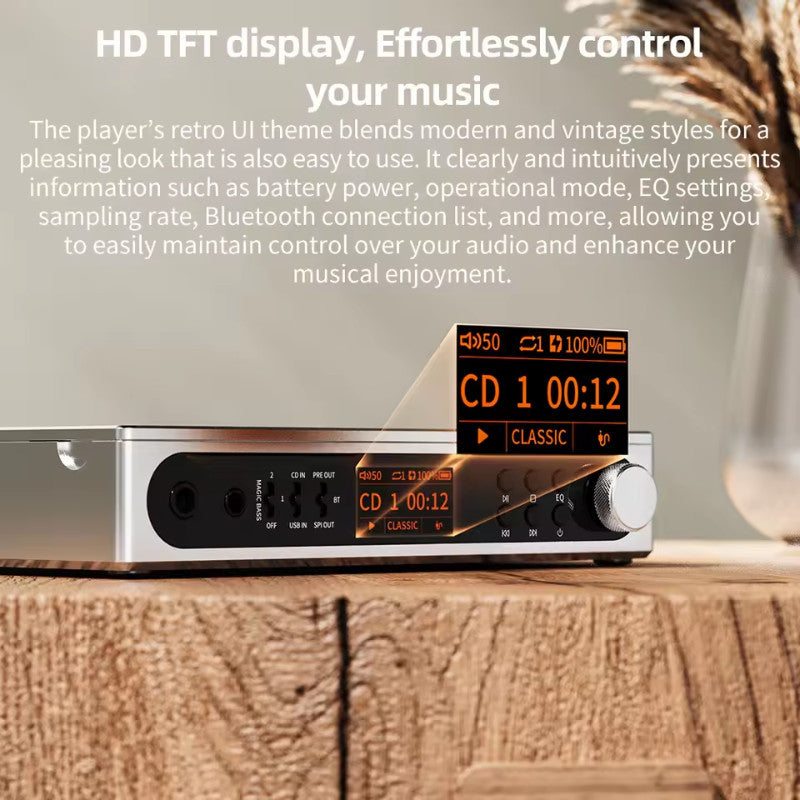 FiiO DM15 R2R, Portable Stereo CD Player: 5-Core Architecture 24Bit R2R High-Power Output CD Ripper Music Player