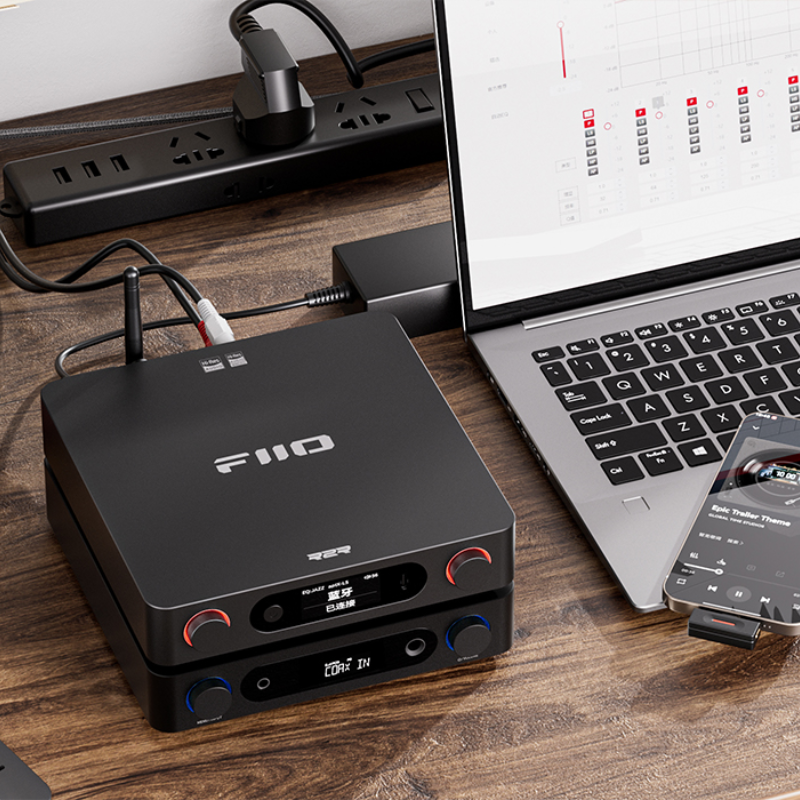 FiiO BR15 R2R, Desktop DAC and Amplifier: Qualcomm QCC5181 Bluetooth 6.0 R2R Resistor Array DAC Digital Streamer DAC/AMP