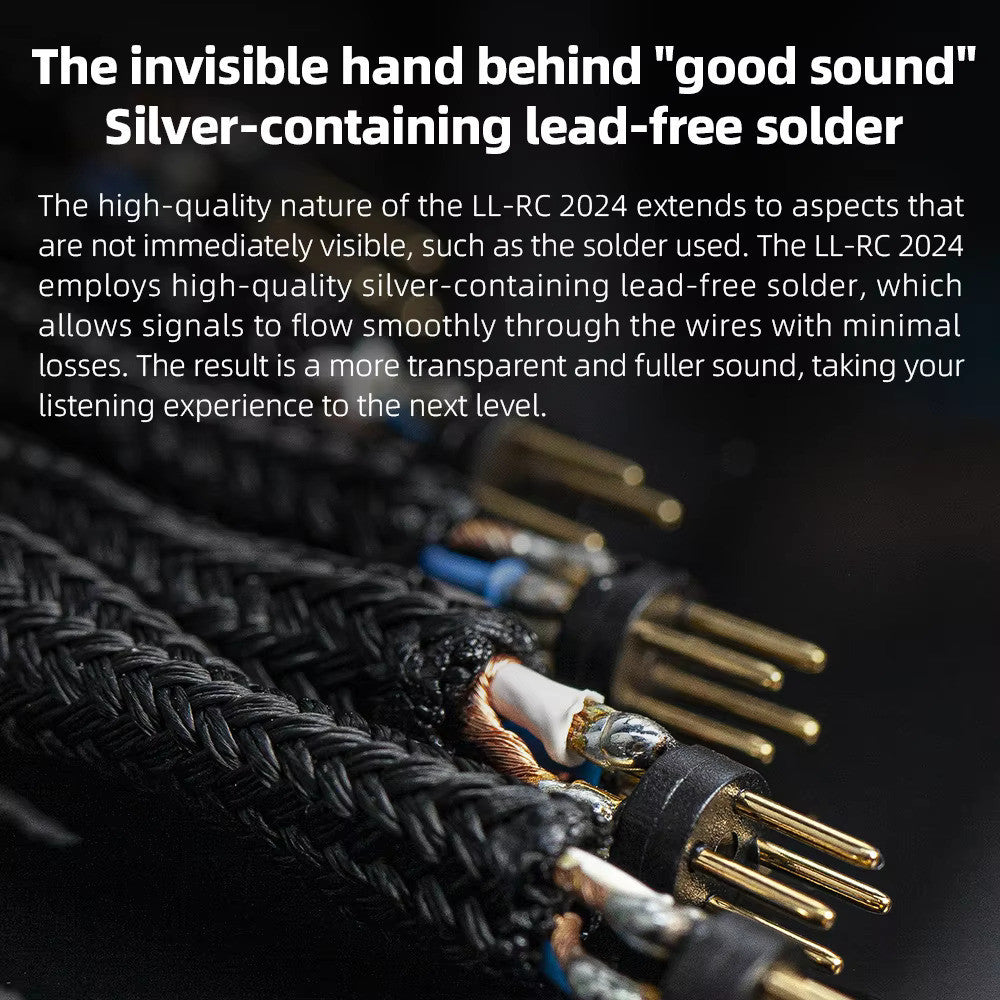 FiiO LL-RC 2024, Headphone Upgrade Cable: Furukawa Copper Balanced Dual 3.5mm Interconnect Cable (Fiio LLRC LL RC 2024)