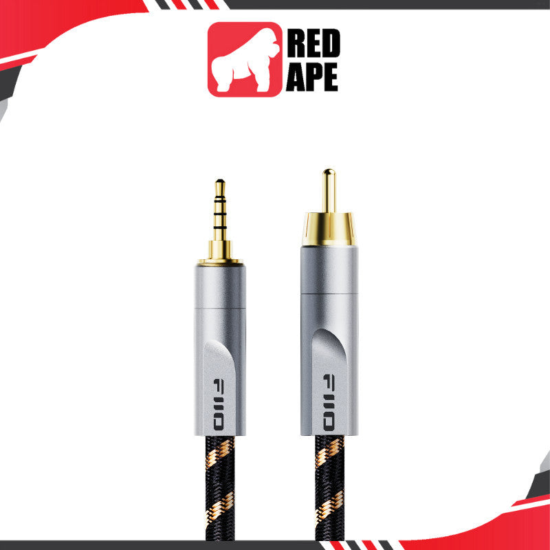 FiiO LL-RCA1, Digital Audio Coaxial Cable: Gold-plated 3.5mm to RCA plug, Silver-Plated Copper, Graphene Shield (LLRCA1)