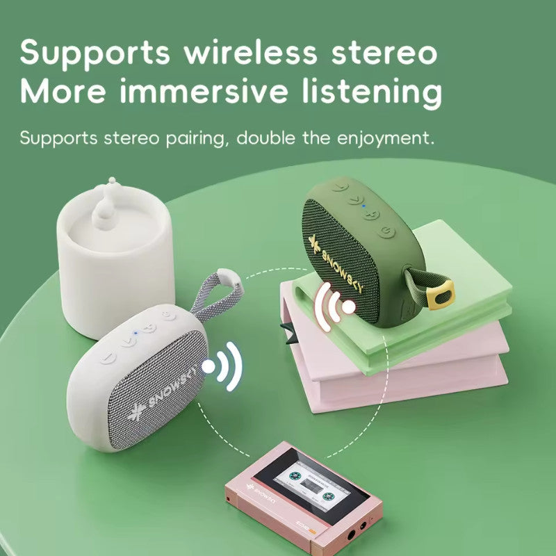 FiiO Snow Sky Anywhere, Portable Bluetooth Speaker: 21H Playtime, Auracast Wireless Stereo Pairing, IPX6 Waterproof