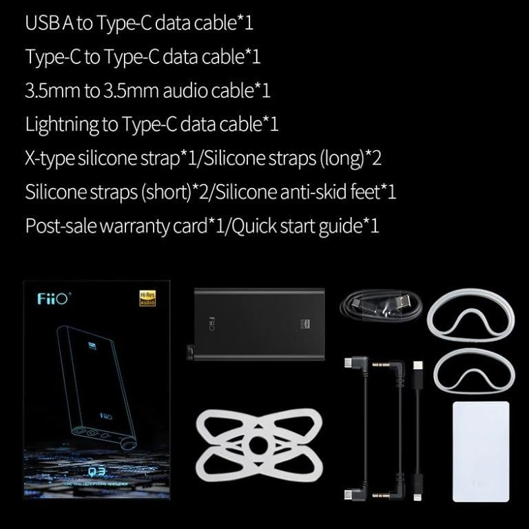 FiiO Q3, Portable DAC and Amplifier: with THX AAA Balance 4.4 Output DAC/AMP (2022 Updated Ver, Q 3)
