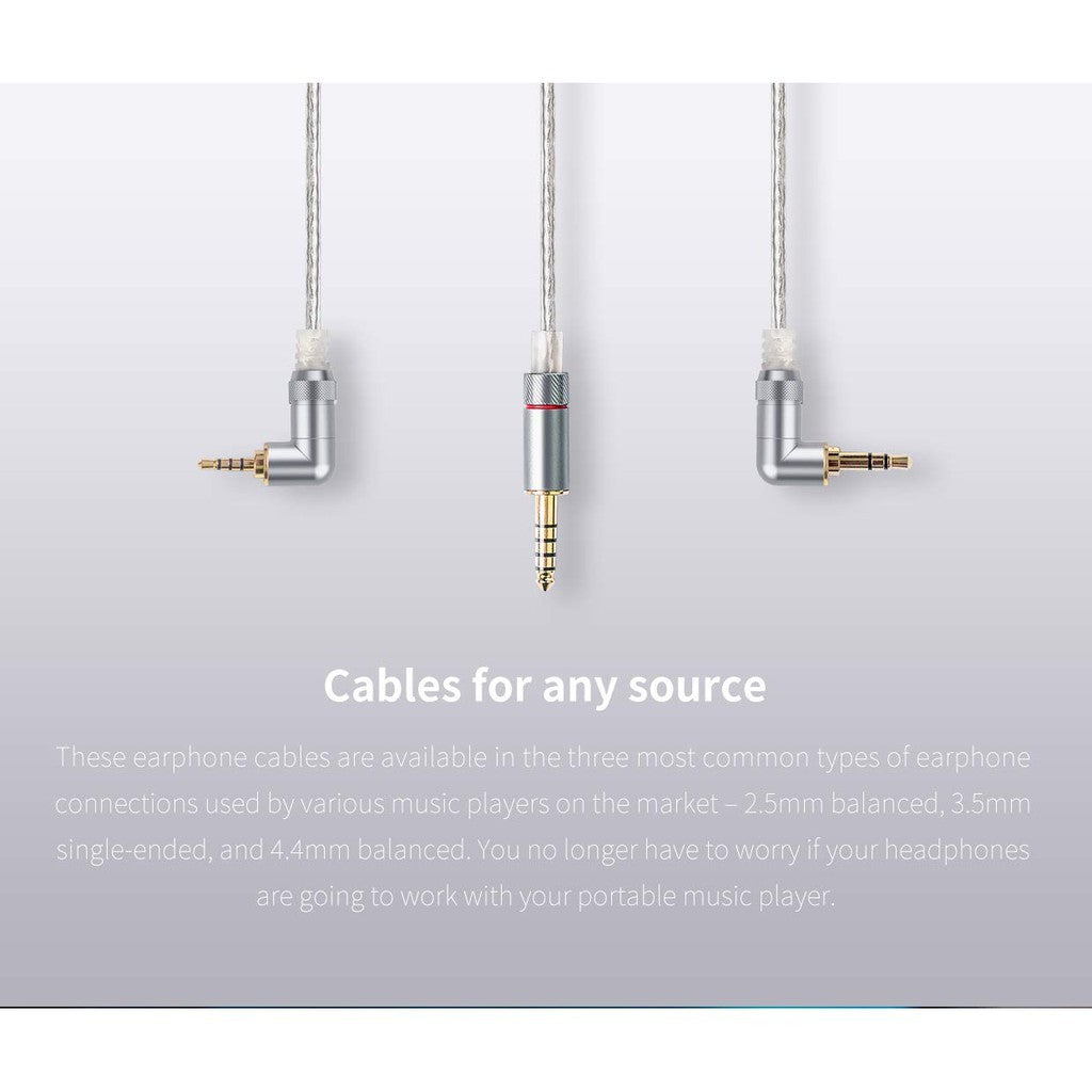 FiiO LC-2.5B/LC-3.5B/LC-4.4B, In-Ear Monitors Upgrade Cable: High-purity OCC Silver-plated MMCX Replacement Cable