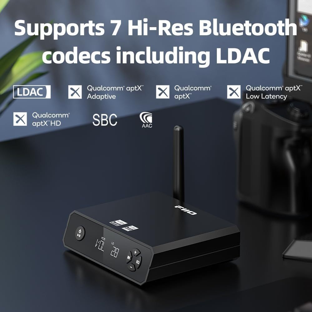 FiiO BR13, Desktop Bluetooth Receiver and DAC: High-Res USB-Powered Desktop Bluetooth Receiver/DAC (BR 13)