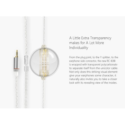 FiiO RC-78B or RC-UE2B In-Ear Monitors Replacement Cable: 0.78MM 2.5MM Dual Pin Silver-Plated IEM Cable (RC 78B UE 2B)