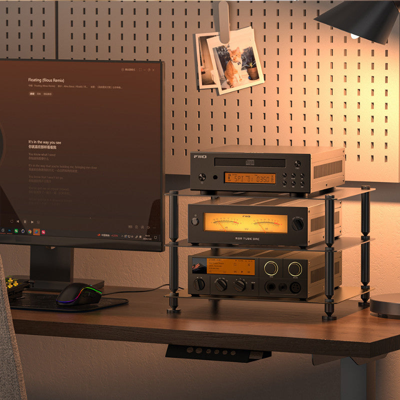 FiiO Modular HiFi Device Storage Rack: Modular Metal Anti-Vibration Rack for HiFi  (FiiO Modular Hifi Storage Rack)