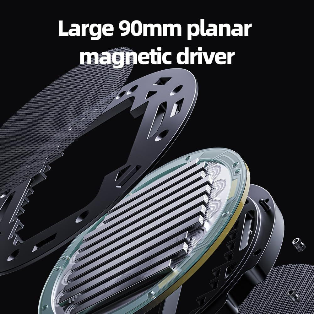 FiiO FT5, Open-Back Headphones: 90mm Drivers with 4.4, 3.5, and XLR Jack Planar Magnetic Headphone (FT 5)