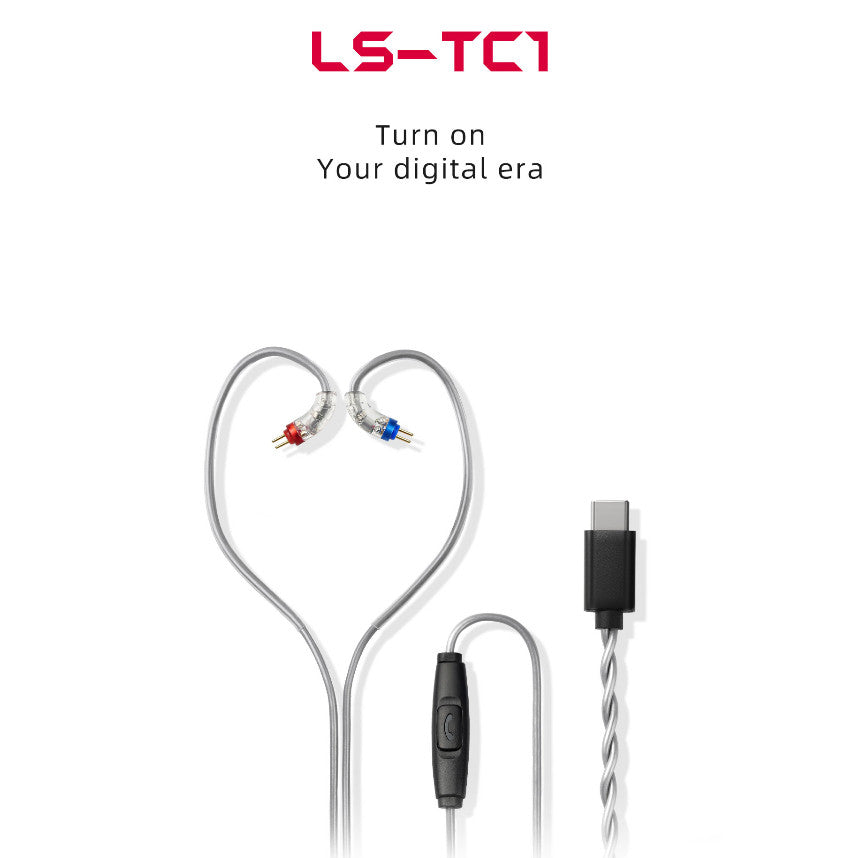 FiiO LS-TC1, In-Ear Monitors Upgrade Cable with Microphone: Type-C to 0.78mm 2-Pin, IEM Replacement Cable (LS TC1)