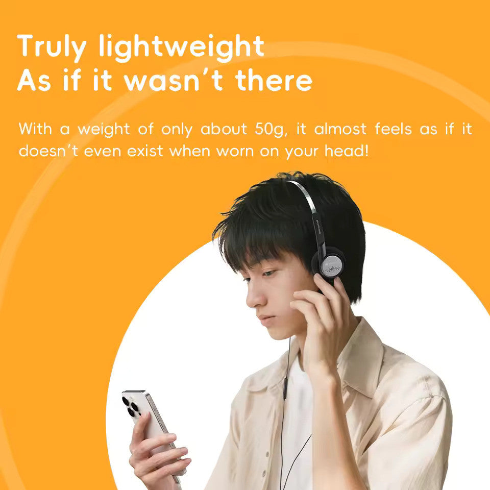 Snow Sky Wind: 3.5mm On-Ear Headphones with Microphone, 40mm Drivers, HiFi Sound for Recording and Gaming (FiiO Wind)