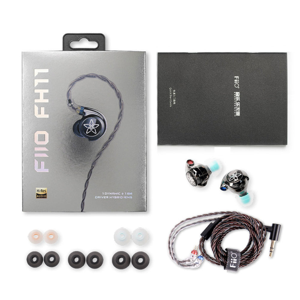 FiiO FH11, Hybrid Driver In-Ear Monitors: Carbon-Based Dynamic Driver Earphones IEM (FH 11)