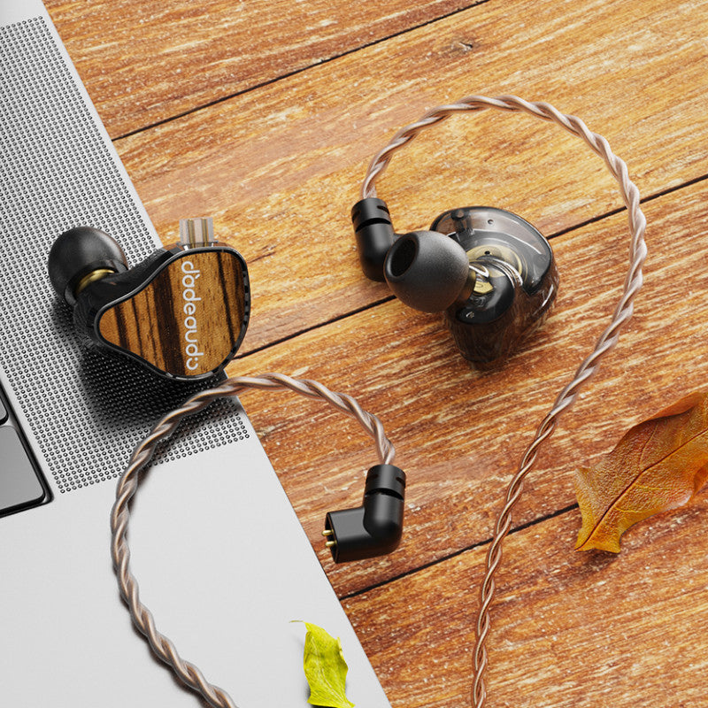 FiiO JH13, In-Ear Monitors: 10mm Dynamic + 2BA Hybrid Driver Hi-Res Audio Certified Zebrawood Faceplates Earphones IEM