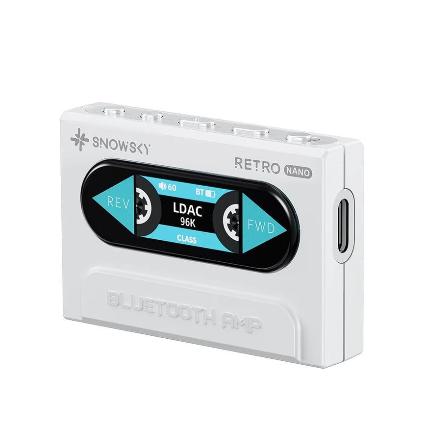 Snow Sky Retro Nano: Bluetooth USB DAC Amplifier, LDAC, 3.5mm Unbalanced & 4.4mm Balanced Output (FiiO Retro Nano)