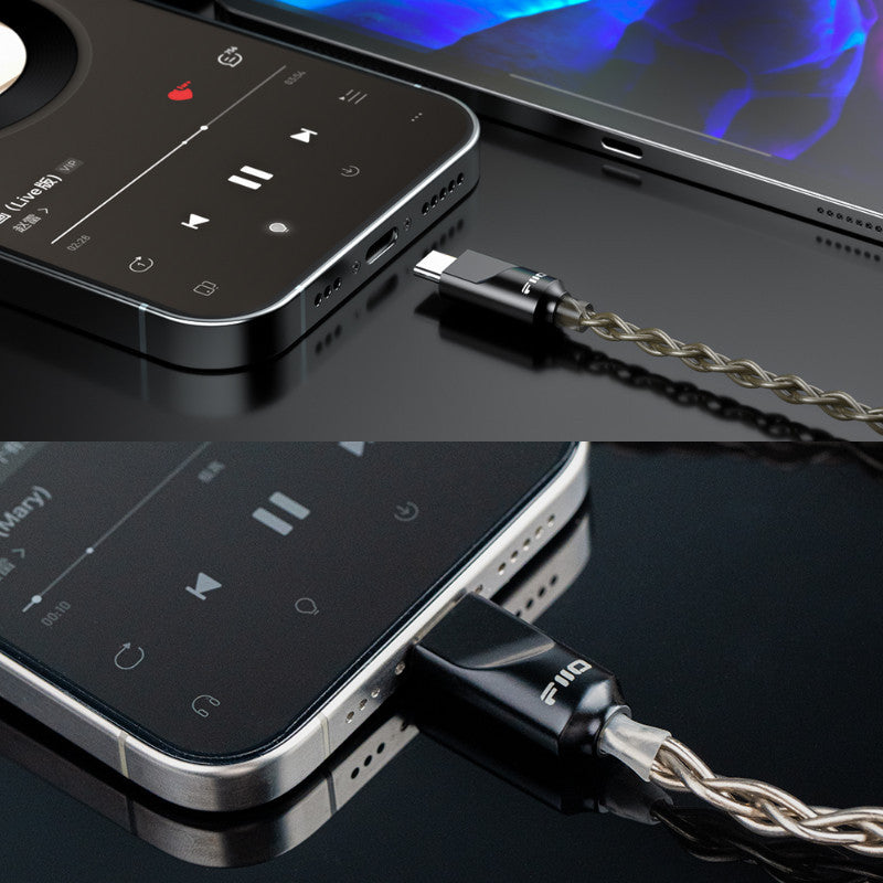 FiiO LS-TC2, Replacement Cable: Type C HiFi Digital Audio Decoding 8-Band PEQ Upgrade Cable (LSTC2)