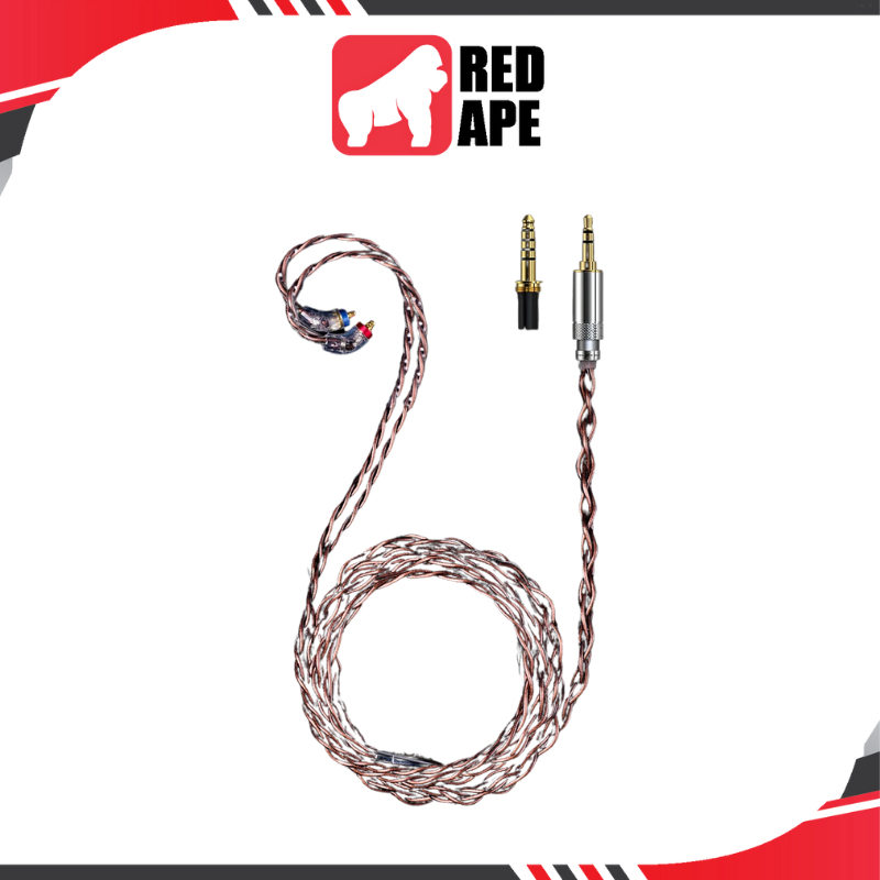 FiiO LC-RC 2024, In-Ear Monitors Upgrade Cable: High-Purity Furukawa Copper MMCX IEM Cable with Swappable Plugs (LCRC)