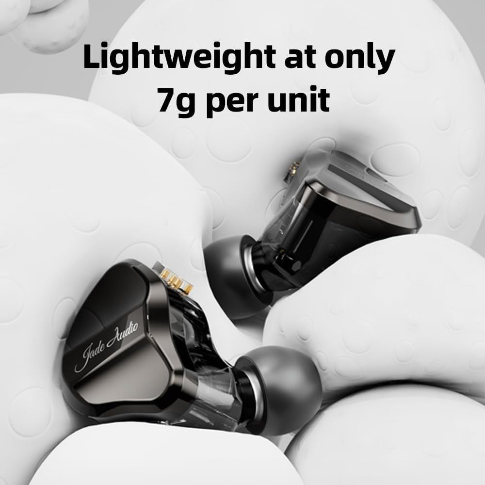 FiiO JadeAudio JD1, Dynamic Driver In-Ear Monitors with Mic: High Performance for Sports, Gaming Earphones IEM (JD 1)