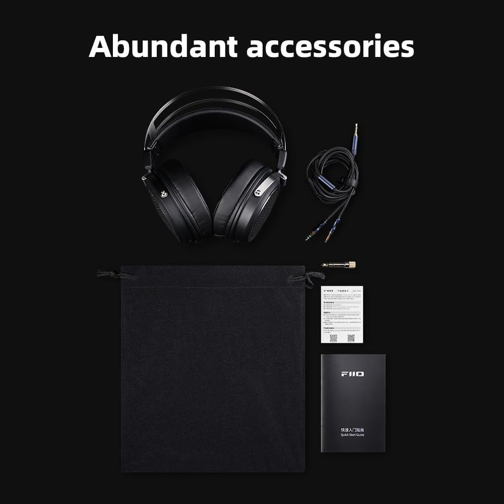 FiiO FT5, Open-Back Headphones: 90mm Drivers with 4.4, 3.5, and XLR Jack Planar Magnetic Headphone (FT 5)