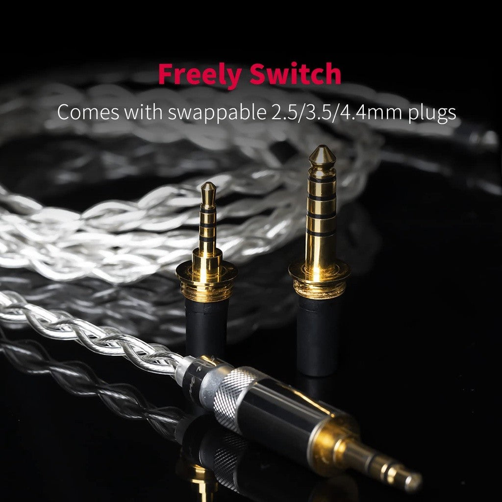 FiiO LC-RD or LC-RD Pro, MMCX In-Ear Monitors Upgrade Cable: with Swappable Plugs MMCX Replacement Cable (LCRD, LCRDPro)