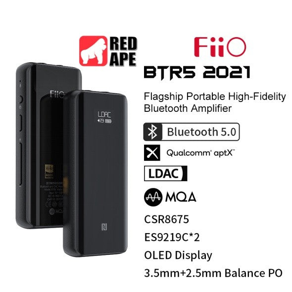 FiiO BTR5, Portable DAC and Amplifier: with MQA Support Bluetooth DAC/AMP (BTR 5, BTR05)