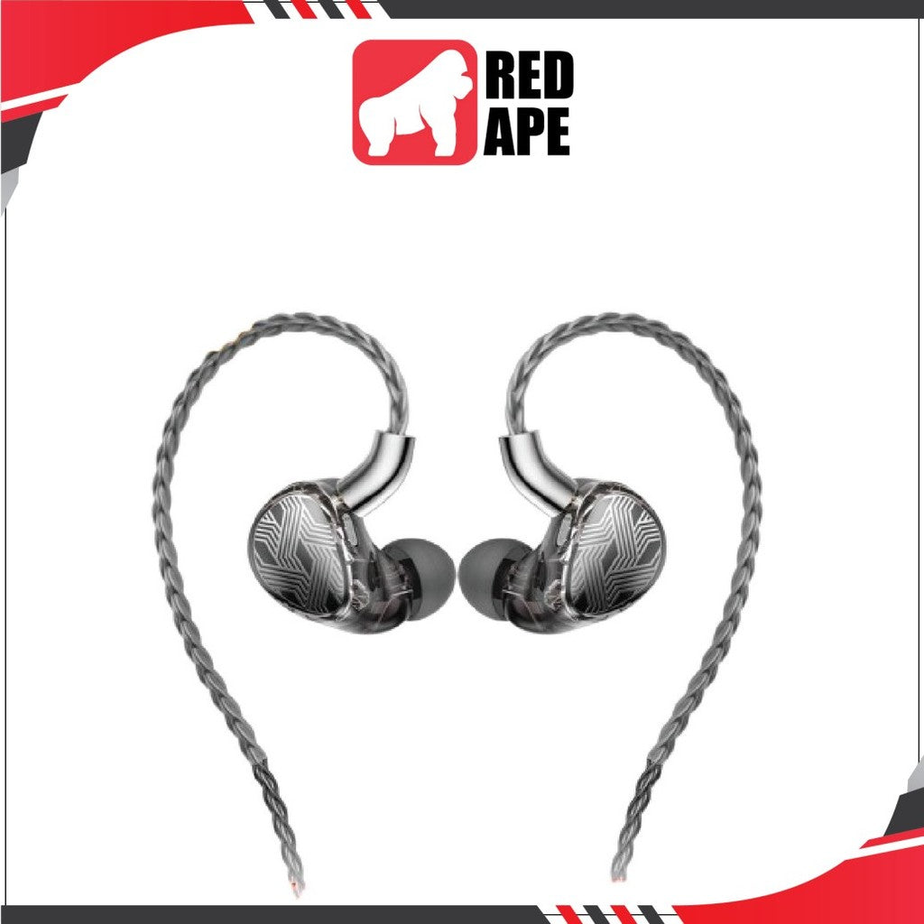 FiiO FA19, Balanced Armature In-Ear Monitors: 10BA Detachable Pure Silver MMCX Headphone Cable Earphones IEM (FA 19)