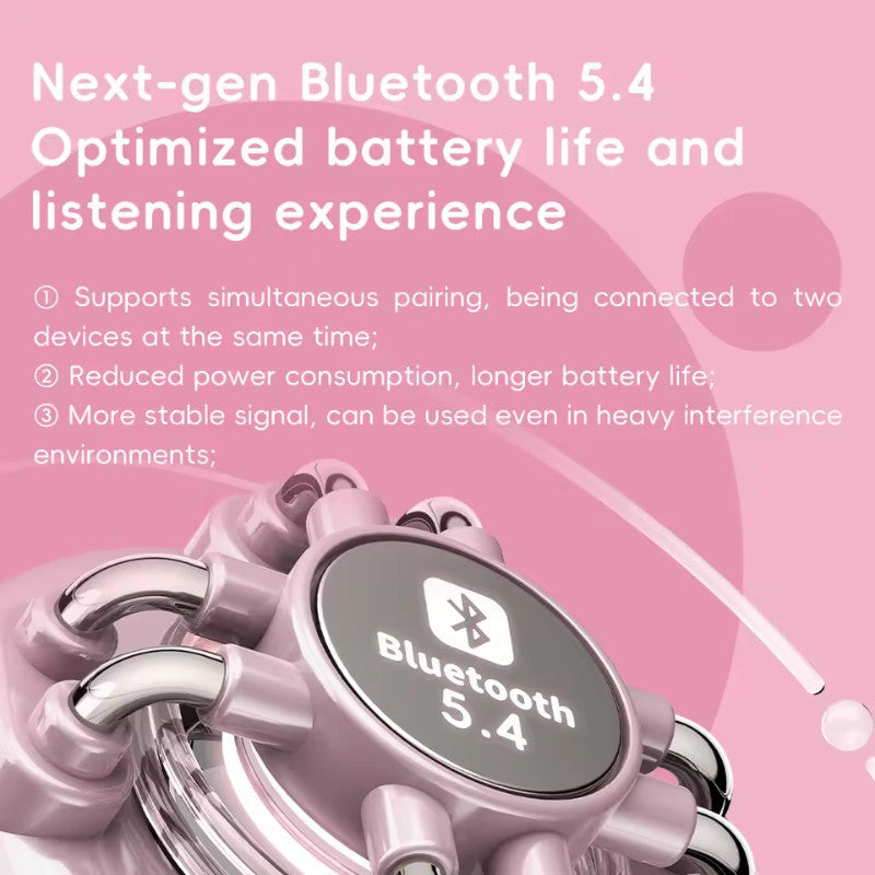 FiiO Snow Sky Anytime, On-Ear Wireless Headphone: Y2K Design Bluetooth 5.4 Noise Cancelling Headphone with 58H Playtime