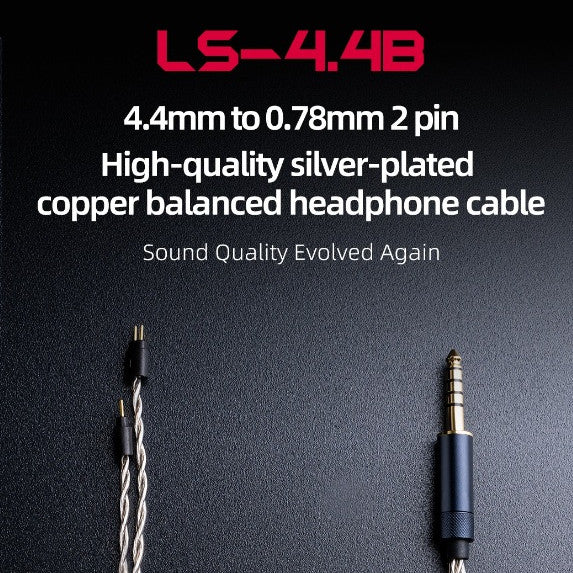 FiiO LS-4.4B, In-Ear Monitors Upgrade Cable: 2-Pin 0.78 Balanced 4.4MM Dual Pin Replacement Cable (LS4.4B, LS 4.4B)
