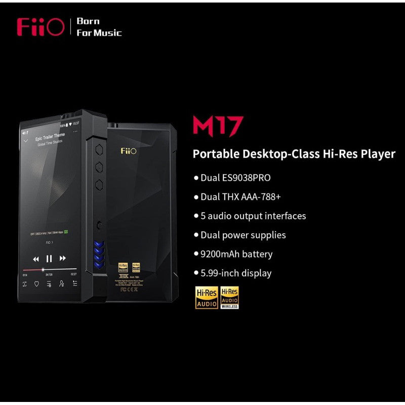 Fiio M17, Portable Digital Audio Player: Desktop High-Res MP3/MP4 Music Player DAP (M 17)