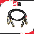 FiiO LR-RCA2, Dual RCA Audio Cable (50CM): High-Purity Monocrystalline Copper Wires Analog Audio Cable (LRRCA2, LR RCA2)
