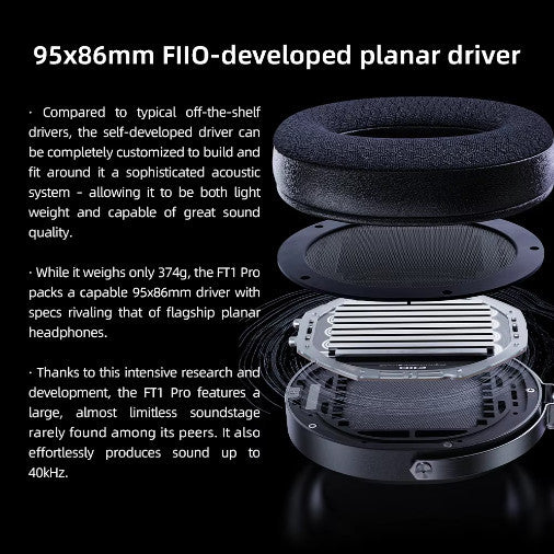 FiiO FT1 Pro, Open-Back Headphones: Planar Magnetic Hi-Fi Professional Studio Headphone (Fii0 FT 1 Pro)