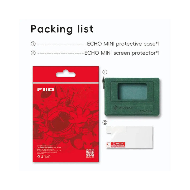 Snow Sky SK-ECHO MINI, Protective Leather Case: Custom 1:1 Fit Magnetic PU Retro Casing (FiiO EchoMini)