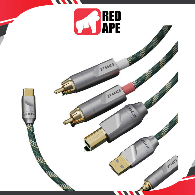 FiiO LINK, HiFi Audio Cable: Silver-Plated Monocrystalline Copper with Dual-Layer Shielding (FiiO LINK Cable)