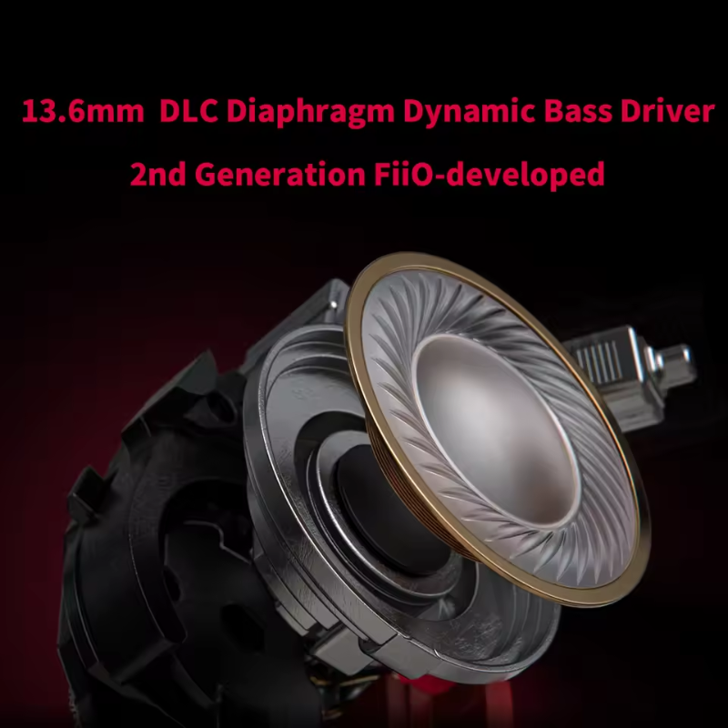 FiiO FH9, In-Ear Monitors: 13.6mm DLC Dynamic Driver 6 Knowles BA Titanium Alloy Shell Tuning Filters IEM (FH 9)
