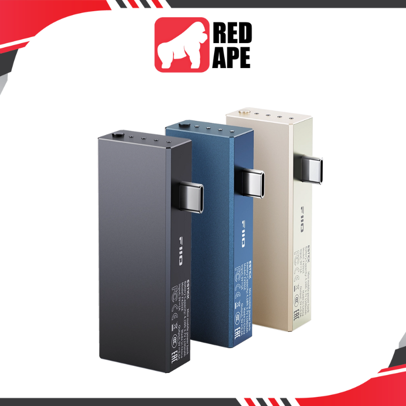 FiiO ESTICK, Portable Power Bank: 1100mAh Lithium-Ion Battery, Type-C Input/Output, Compact Design for KA17 (E Stick)