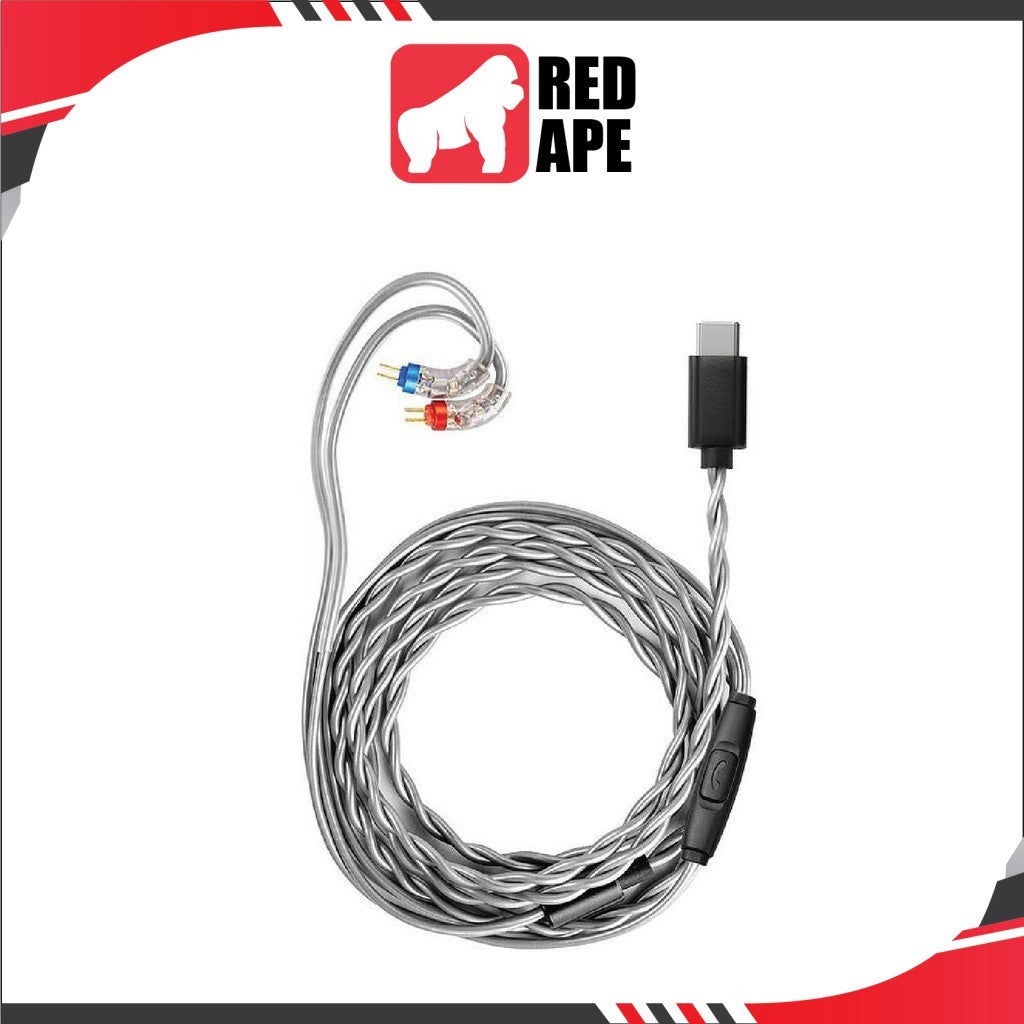 FiiO LS-TC1, In-Ear Monitors Upgrade Cable with Microphone: Type-C to 0.78mm 2-Pin, IEM Replacement Cable (LS TC1)