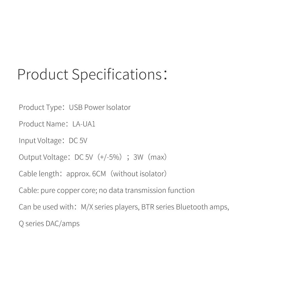 FiiO LA-UA1, USB Power Purifier: for Hi-Fi Systems and Earphones Power Isolator (LAUA1, LA UA1)