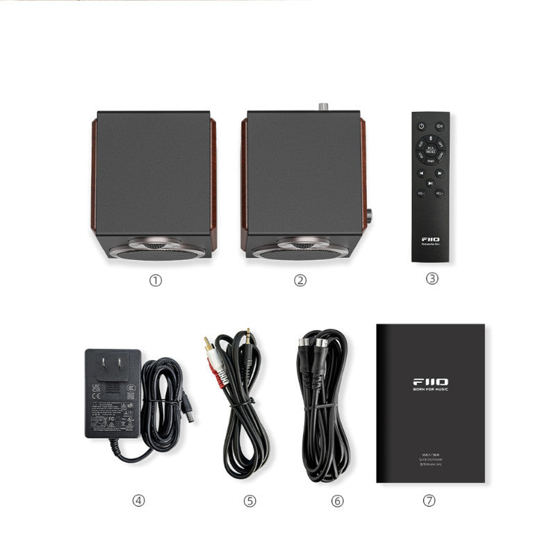 FiiO SA1, High-Fidelity Desktop Active Speaker: with 31 high-precision lossless PEQ, 3.5-inch Wood Fiber Woofer (SA1)