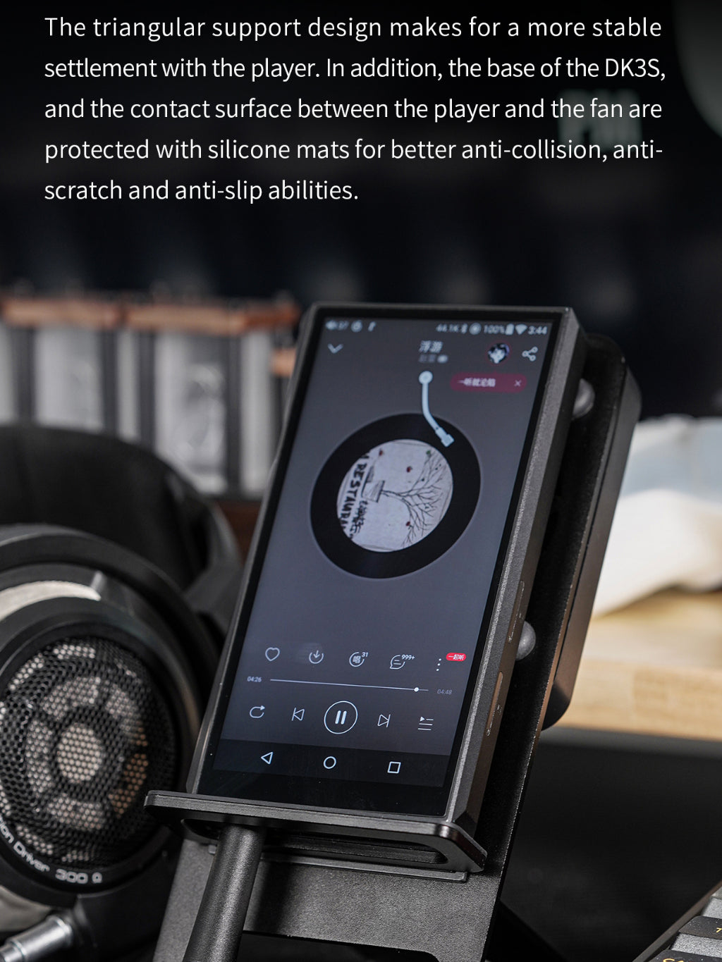 FiiO DK3S, Cooling Fan With Stand: For DAP like FiiO M15, M17, M11 Plus ESS, Mobile, Hiby R6 (DK 3S, DK3 S)