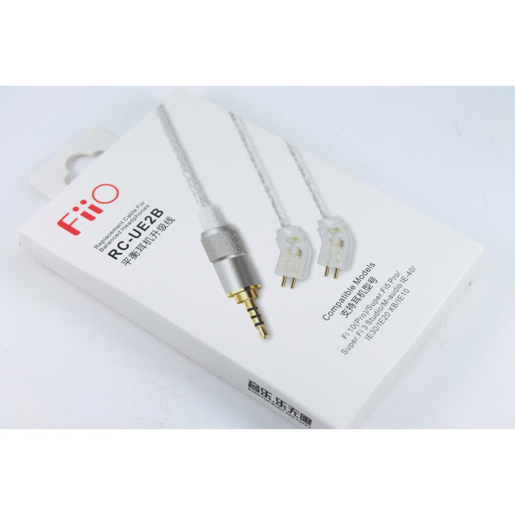 FiiO RC-78B or RC-UE2B In-Ear Monitors Replacement Cable: 0.78MM 2.5MM Dual Pin Silver-Plated IEM Cable (RC 78B UE 2B)