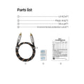 FiiO LR-RCA4, Dual RCA Audio Cable: 5N Silver-plated Pure Copper Analog Audio Cable (LRRCA4 LR RCA 4)