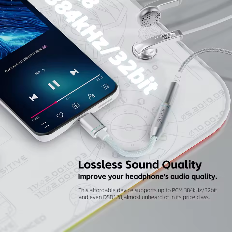 FiiO JA11, Dongle DAC and Amplifier: Type C to 3.5mm, Portable Digital Audio Adapter DAC/AMP (Jade Audio JA 11)
